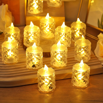 Simulation Crystal Candle Lights (3pcs) - DECO