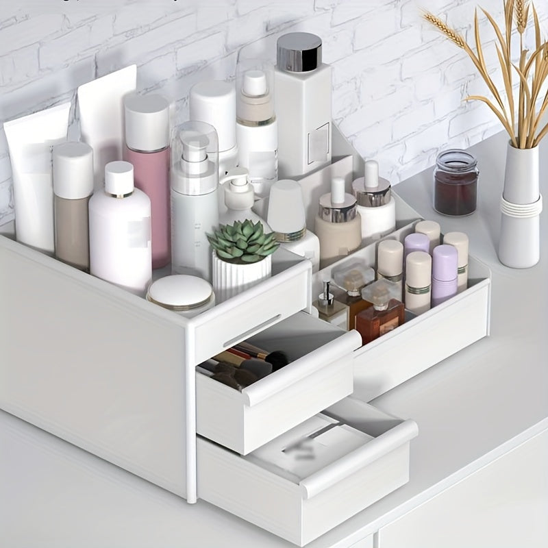 Plastic Cosmetic Storage Box with Drawers - DECO