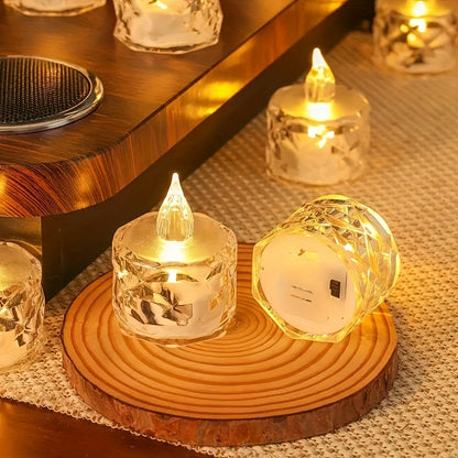 Simulation Crystal Candle Lights (3pcs) - DECO