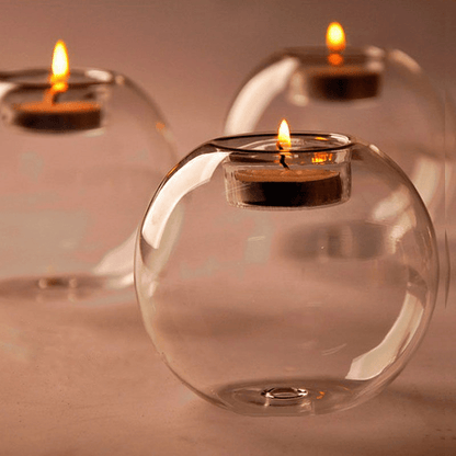 Crystal Glass Candle Holder - DECO