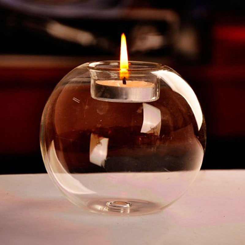 Crystal Glass Candle Holder - DECO