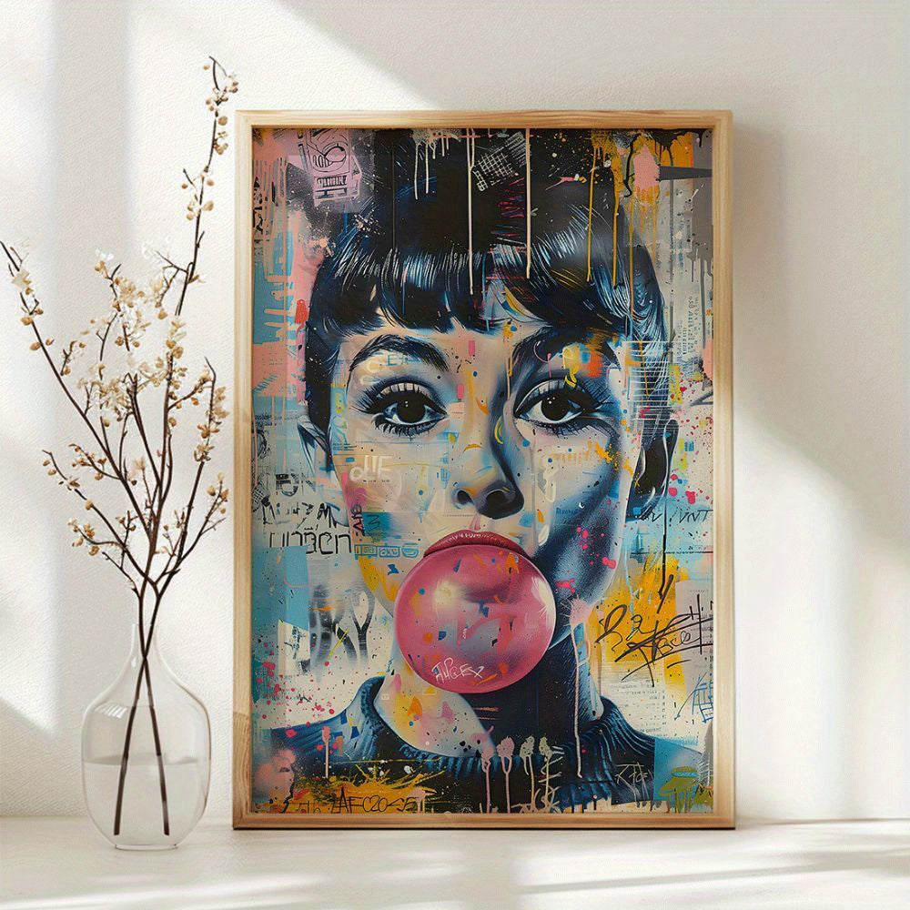 Bubble Blowing Woman Art Print - DECO