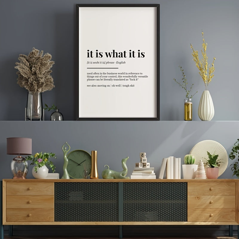 "It Is What It Is" Canvas Art - DECO