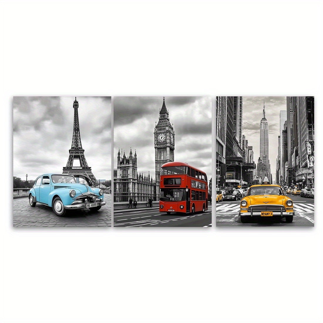 Iconic Landmarks Canvas Art Set - DECO