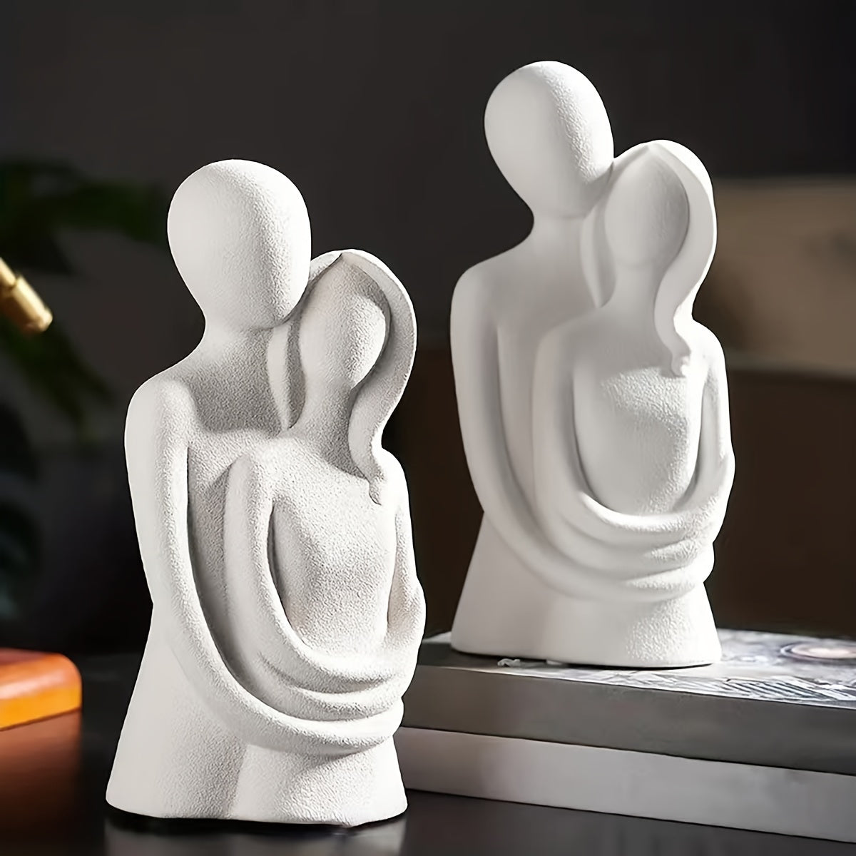 Hugging Couple Ceramic Sculpture - DECO