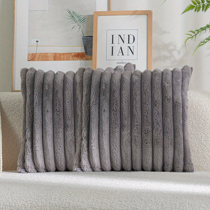 Double-Sided Faux Fur Pillow Cover - DECO