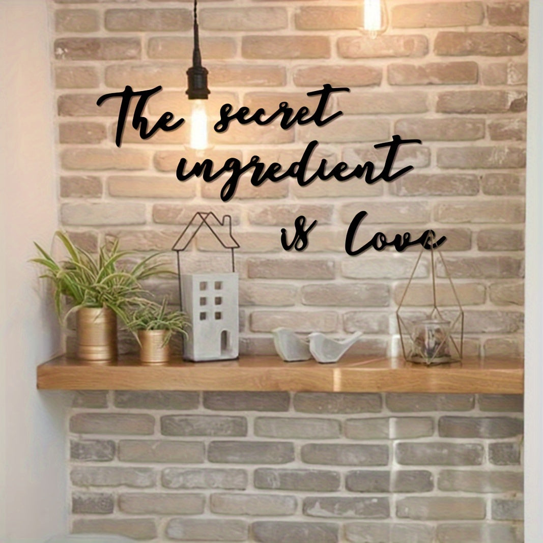 "The Secret Ingredient Is Love" Metal Wall Art (5 pcs) - DECO