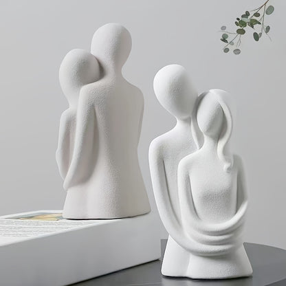 Hugging Couple Ceramic Sculpture - DECO