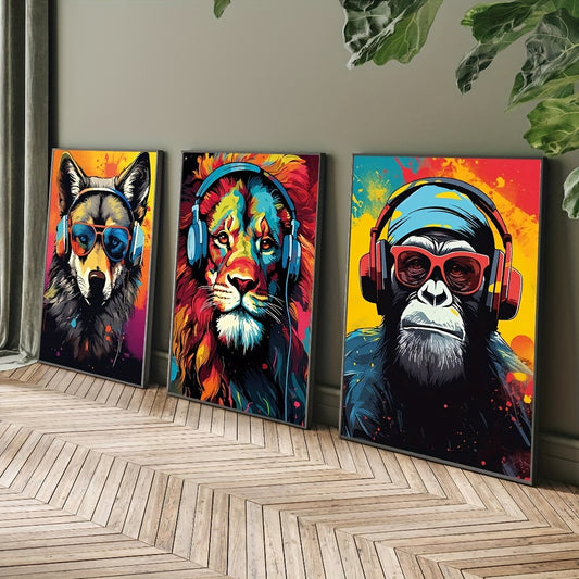 Earphone Animal Art Print Set - DECO