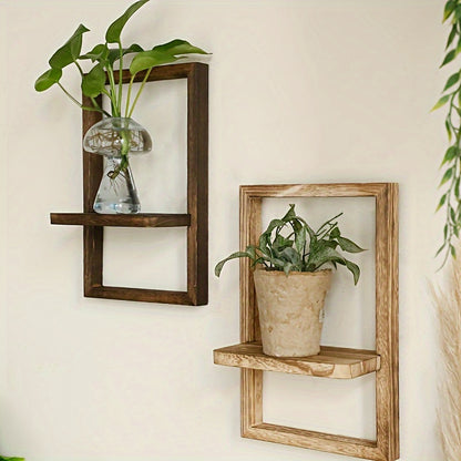 Boho Floating Wood Shelves - DECO