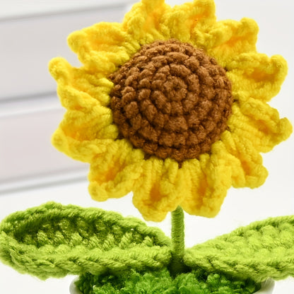 Crocheted Sunflower Bonsai - DECO