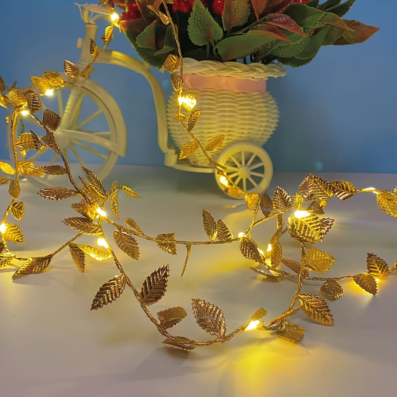 Golden Leaf LED Fairy Lights - DECO