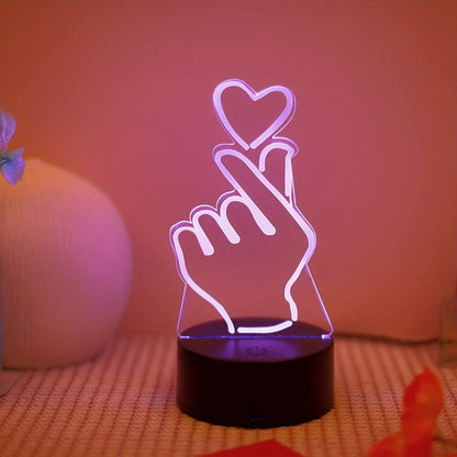 Finger Heart LED Night Light - DECO