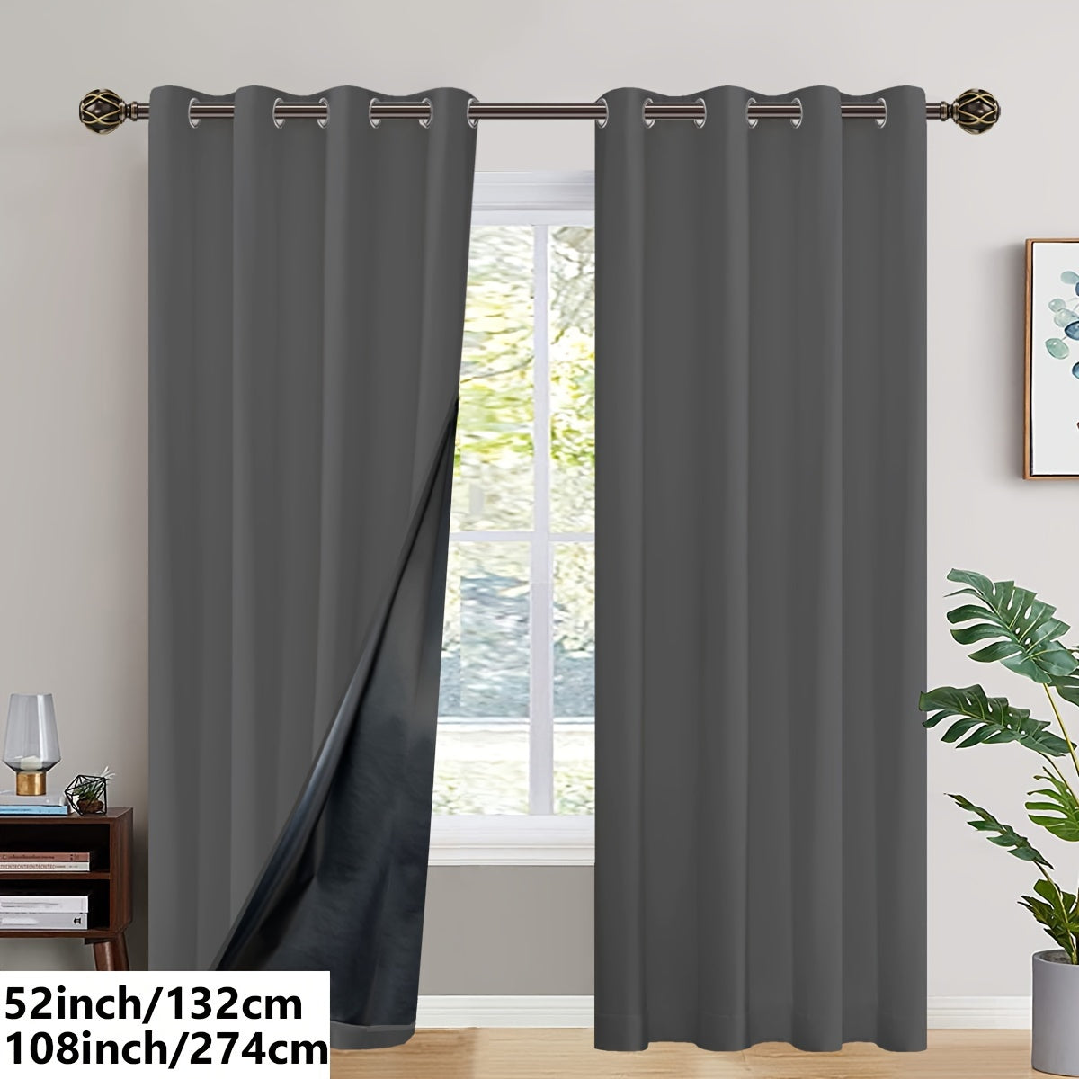 Insulated Blackout Curtains (2 pcs)