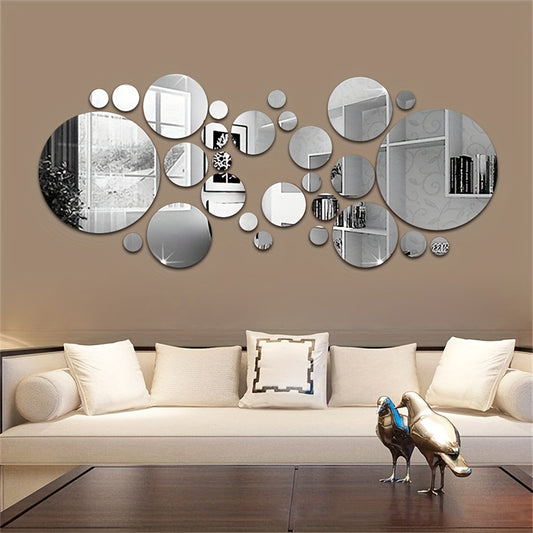 3D Round Acrylic Wall Stickers (32 pcs) - DECO