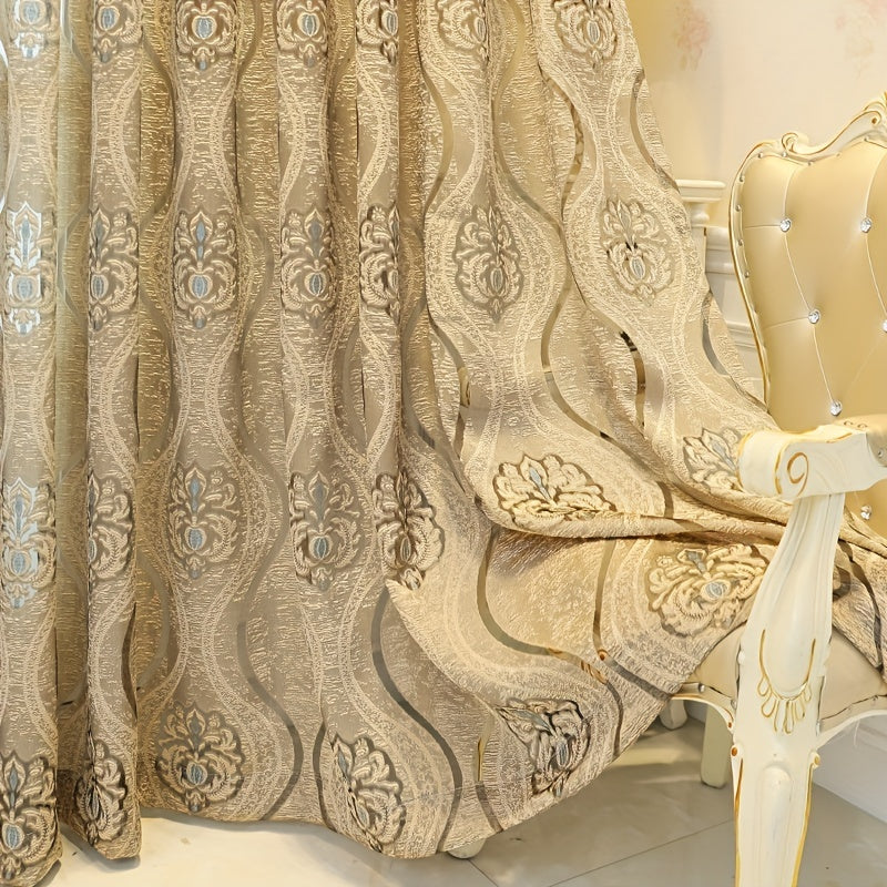 Retro Jacquard Curtains (1 pc)