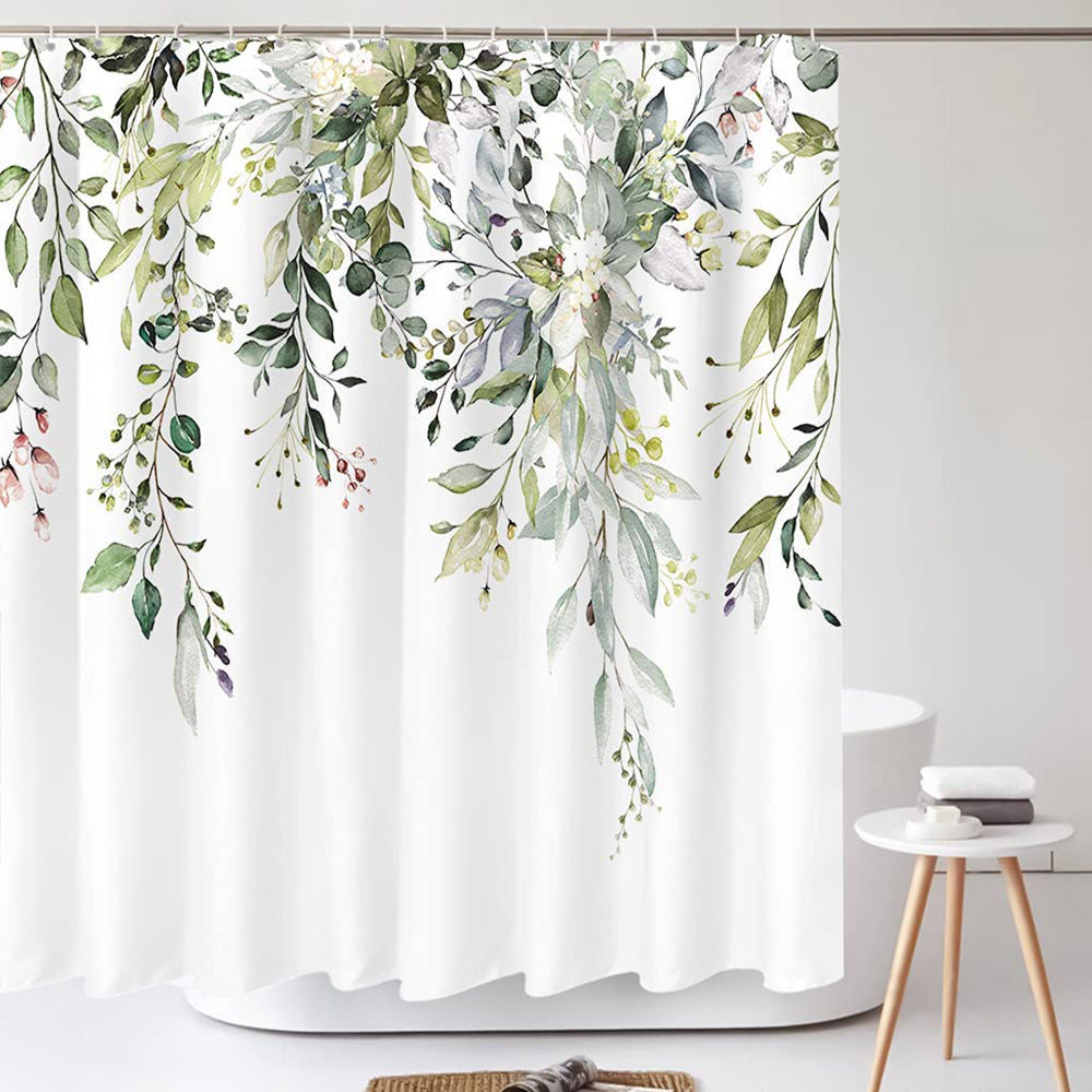 Green Eucalyptus Shower Curtain Set