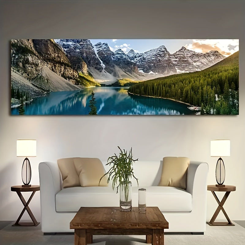 Lake Forest Mountain Canvas Art Print - DECO