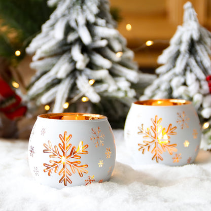 Snowflake Candle Holders (2 pcs) - DECO