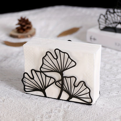 Metal Ginkgo Leaf Napkin Holder - DECO