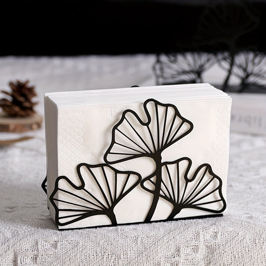 Metal Ginkgo Leaf Napkin Holder - DECO