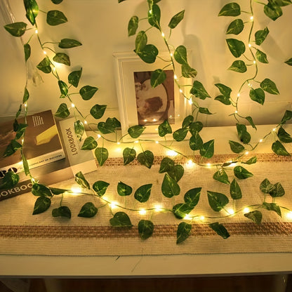 Green Laurel String Lights - DECO