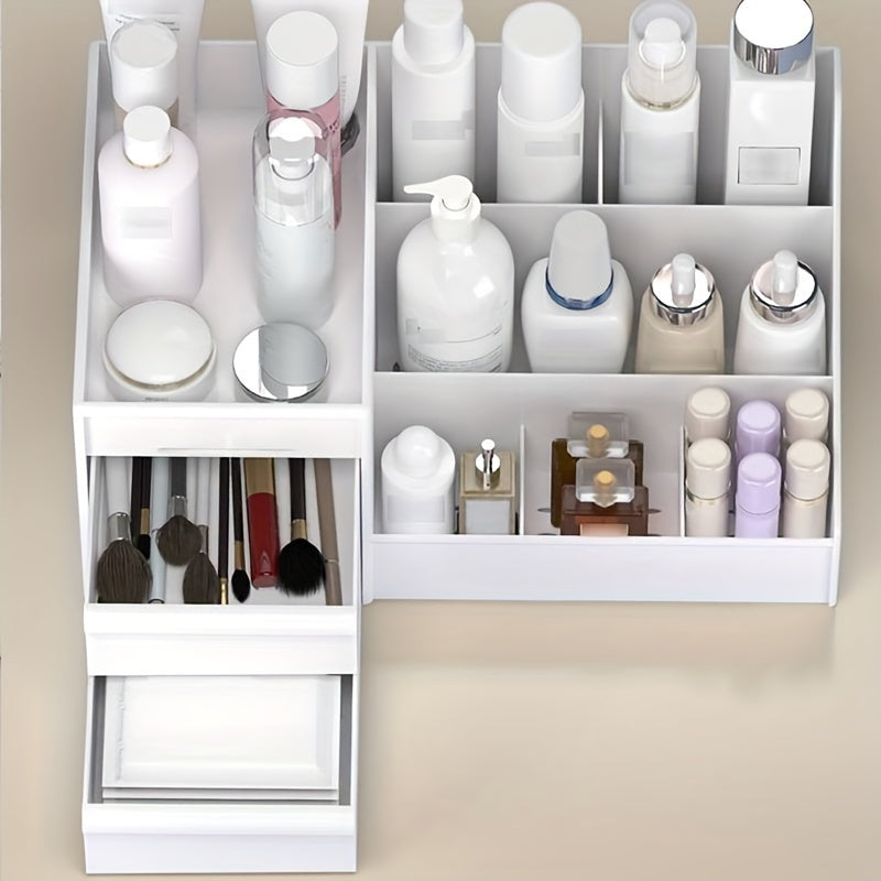 Plastic Cosmetic Storage Box with Drawers - DECO