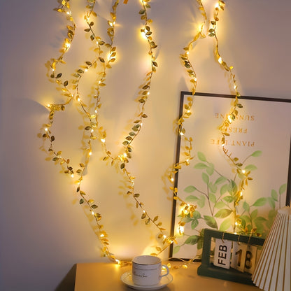 Golden Leaf LED Fairy Lights - DECO