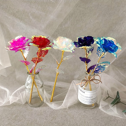 Multicolor Artificial Roses (10 pcs) - DECO