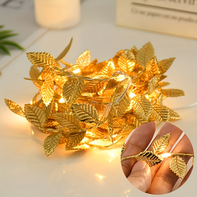 Golden Leaf LED Fairy Lights - DECO