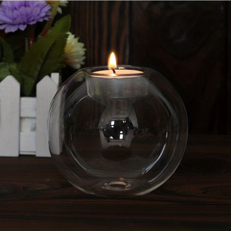 Crystal Glass Candle Holder - DECO