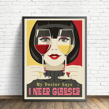 Wine Poster Print - Cheers Art - DECO