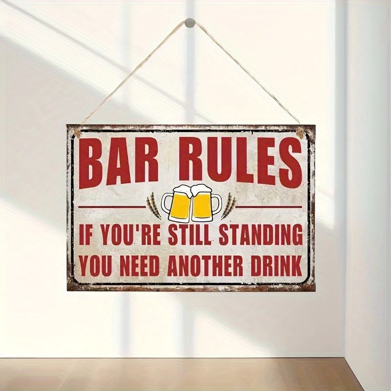 Beer Rules Metal Sign - DECO