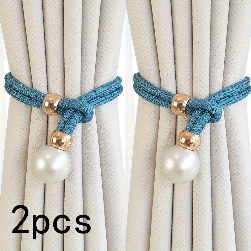 French Curtain Tiebacks with Pearl (2 pcs) - DECO