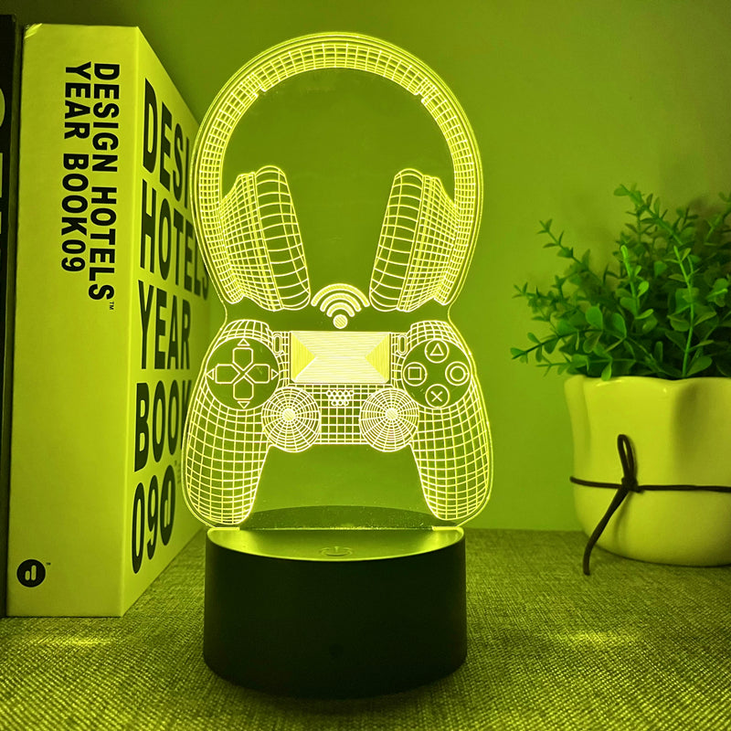 3D Night Light - Gaming Headset - DECO