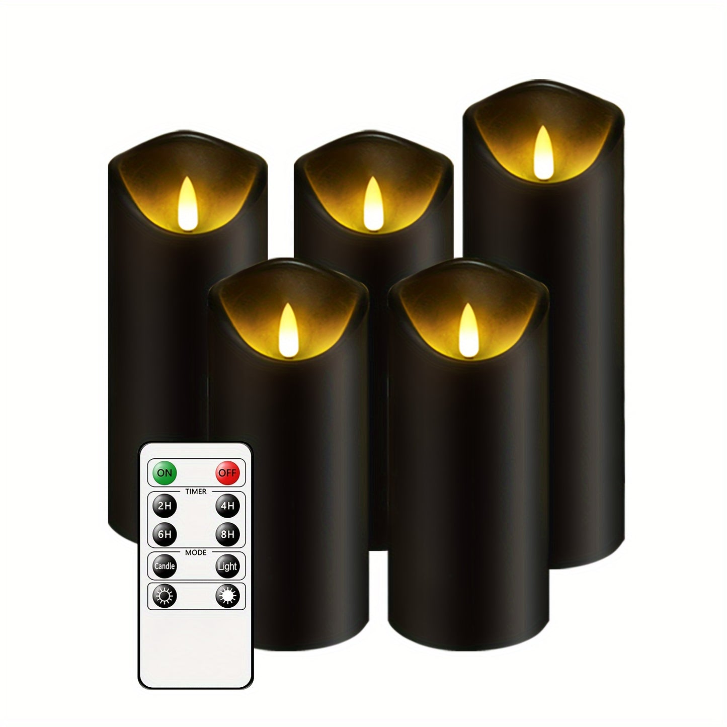 LED Candles with Remote (5 pcs) - DECO