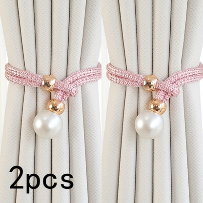 French Curtain Tiebacks with Pearl (2 pcs) - DECO