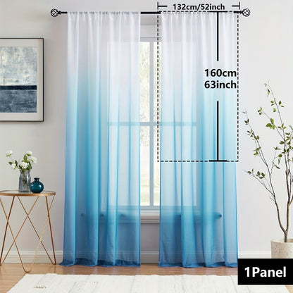 Gradient Two-Tone Sheer Curtains