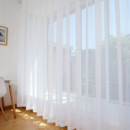 Elegant Pure White Sheer Curtain