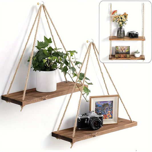 Wooden Swing Wall Shelf - DECO