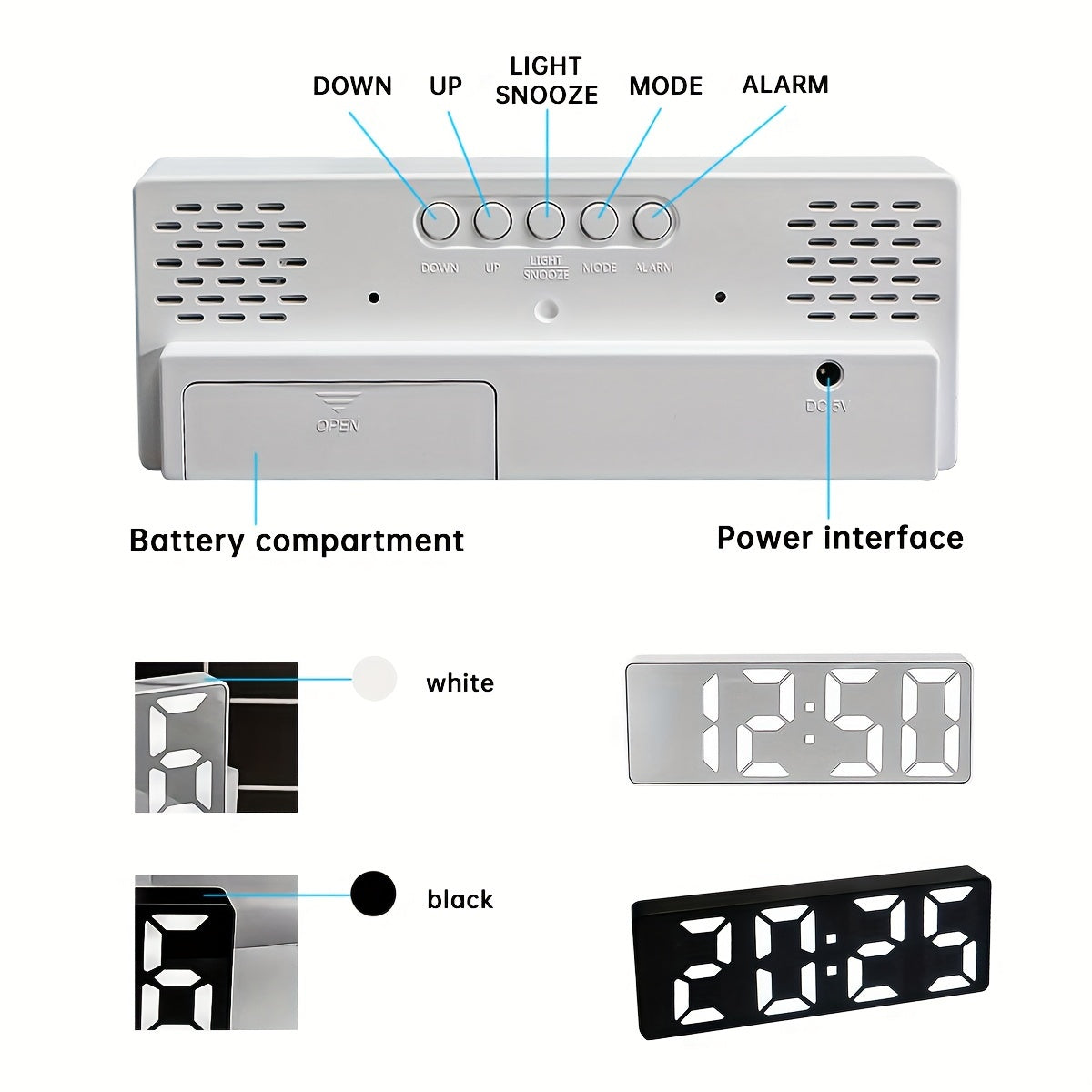 Sleek LED Alarm Clock - DECO