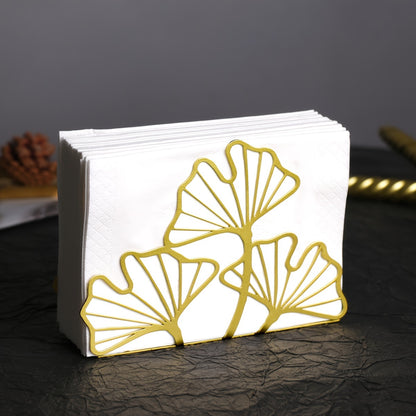 Metal Ginkgo Leaf Napkin Holder - DECO