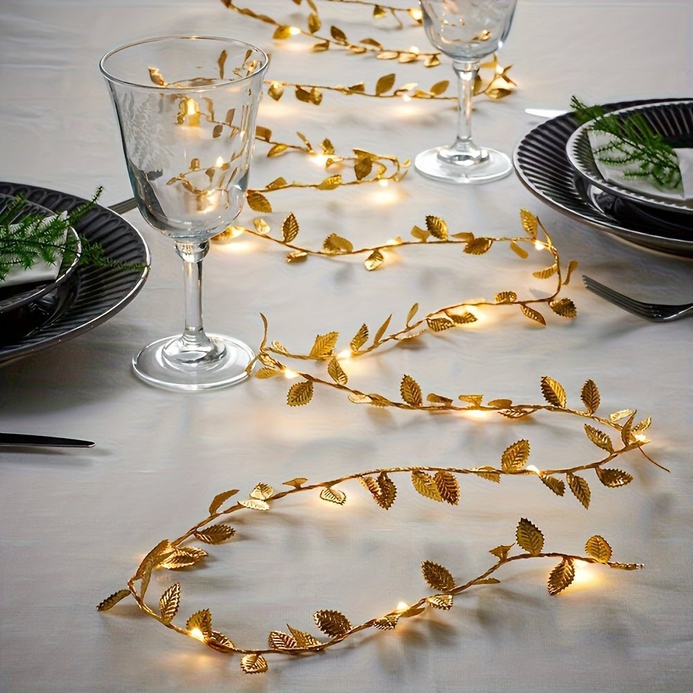 Golden Leaf LED Fairy Lights - DECO