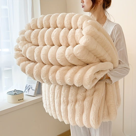 Ultra-Soft Beige Wool Hair Towel - DECO