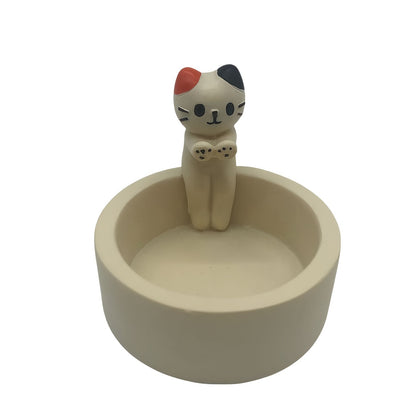 Ceramic Kitten Candle Holder - DECO