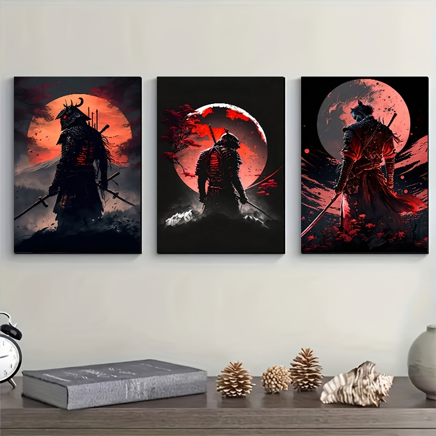 Samurai & Mountain Art Print Set - DECO