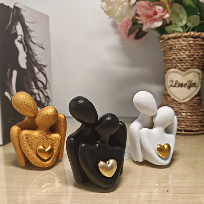 Abstract Couple Hug Figurine - DECO