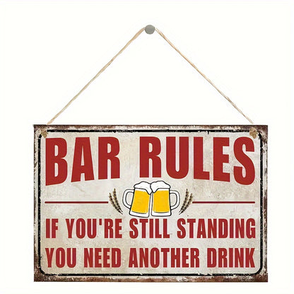 Beer Rules Metal Sign - DECO