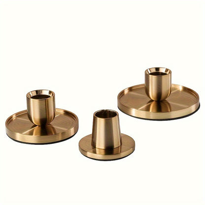 Metal Golden Candle Holder - DECO