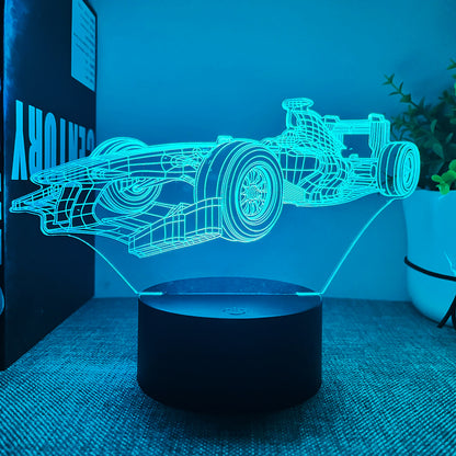 Creative 3D Sports Car Night Light - DECO